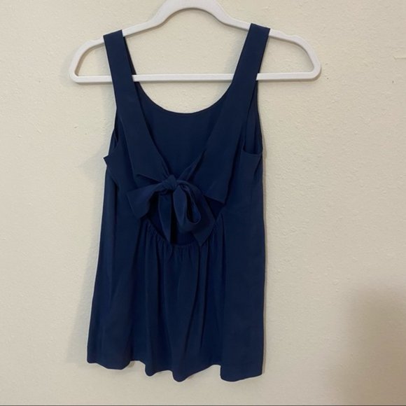 MADEWELL Silk Lookout Bow Back Tank Top XS - Picture 5 of 7